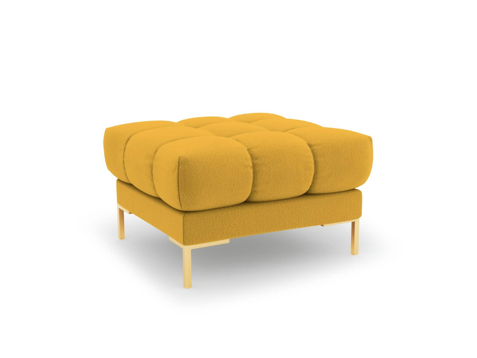 MAMAIA - Pouf 1 place en tissu structurel jaune