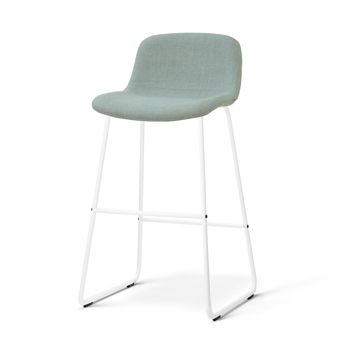 Nolon Nino-Mats Barkruk Saliegroen - Wit Onderstel - 75 Cm