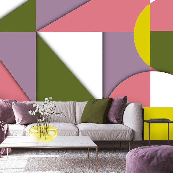 Feeby Fototapeta, Kolorowe geometryczne kształty abstrakcja 150x105