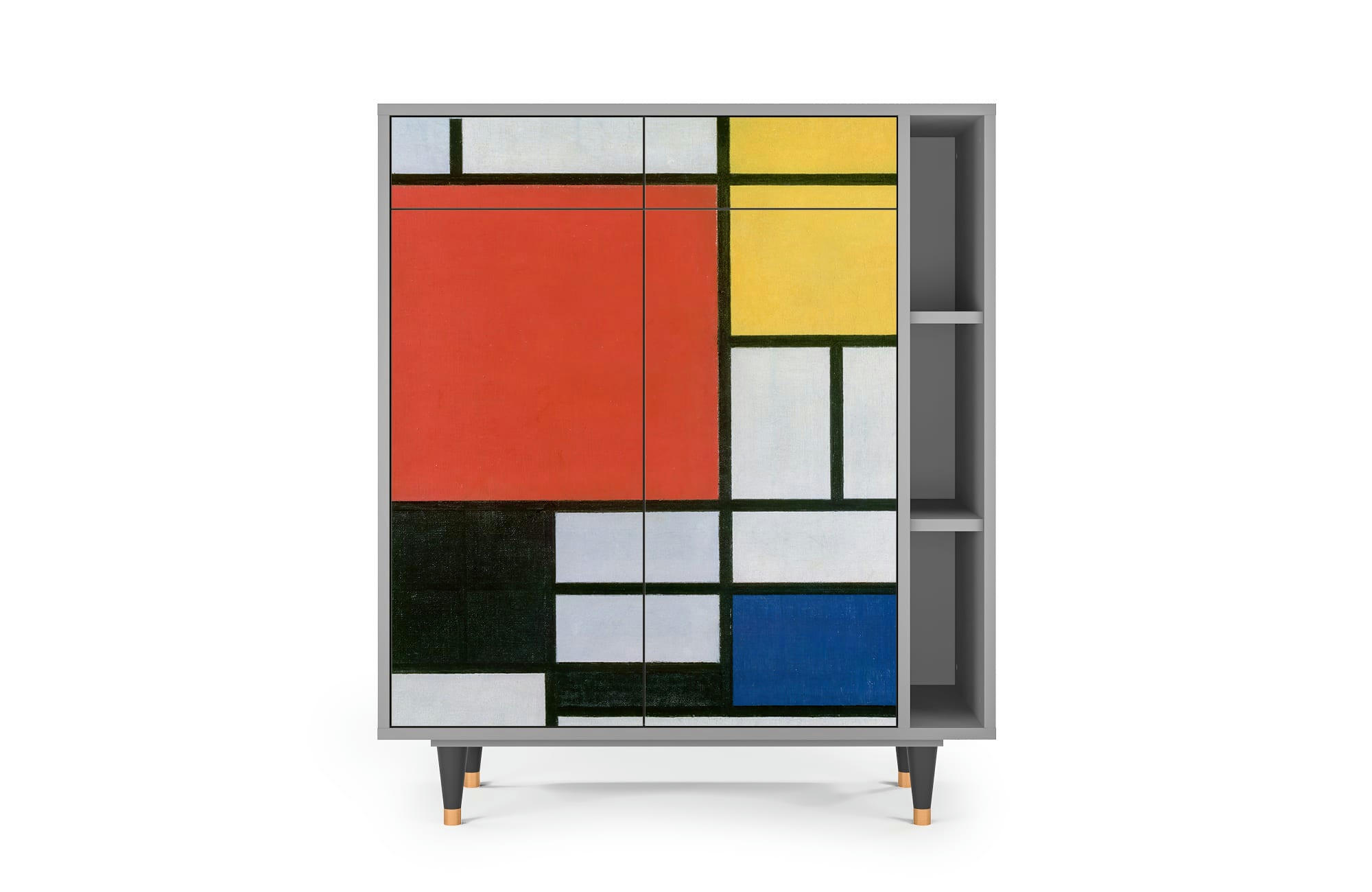 - Buffet  multicolore 2 tiroirs et 2 portes L 94 cm