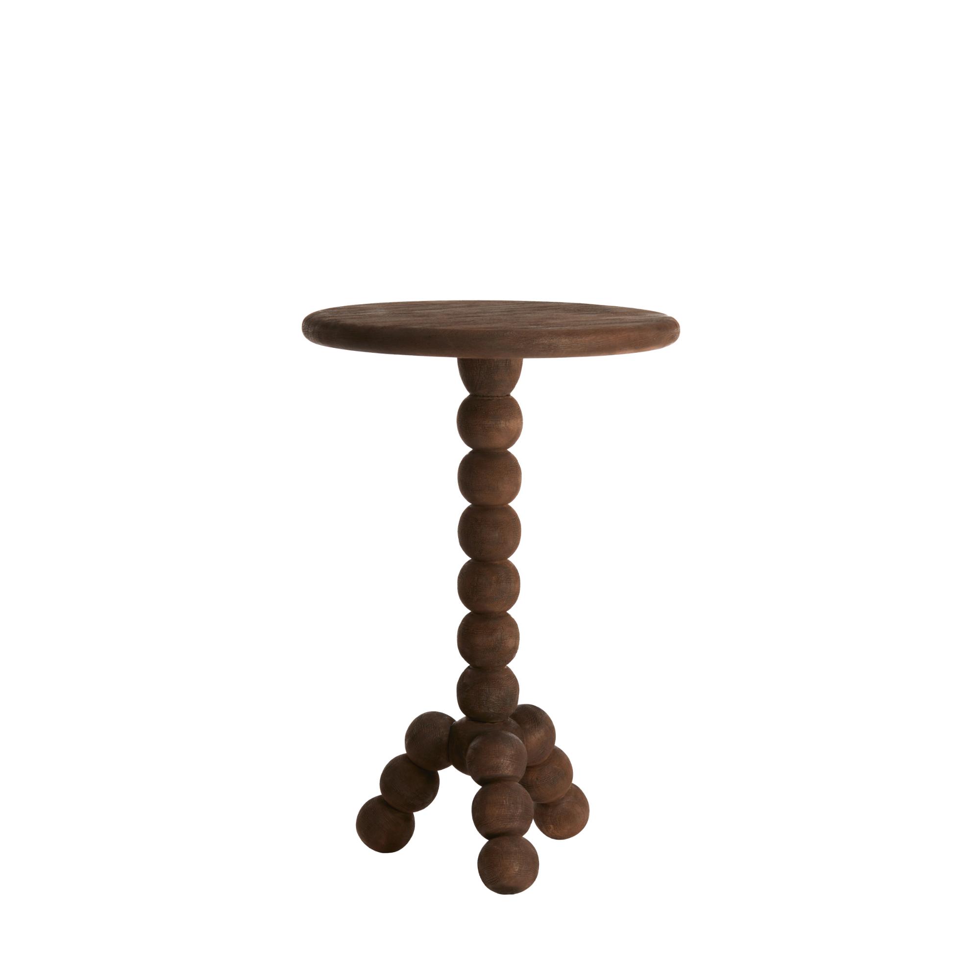 Light & Living bijzettafel Veglio - bruin - Ø35cm