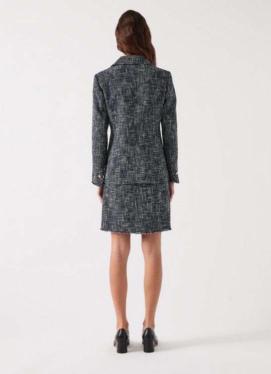 Finch Indigo & Black & Cream Indigo Tweed Jacket