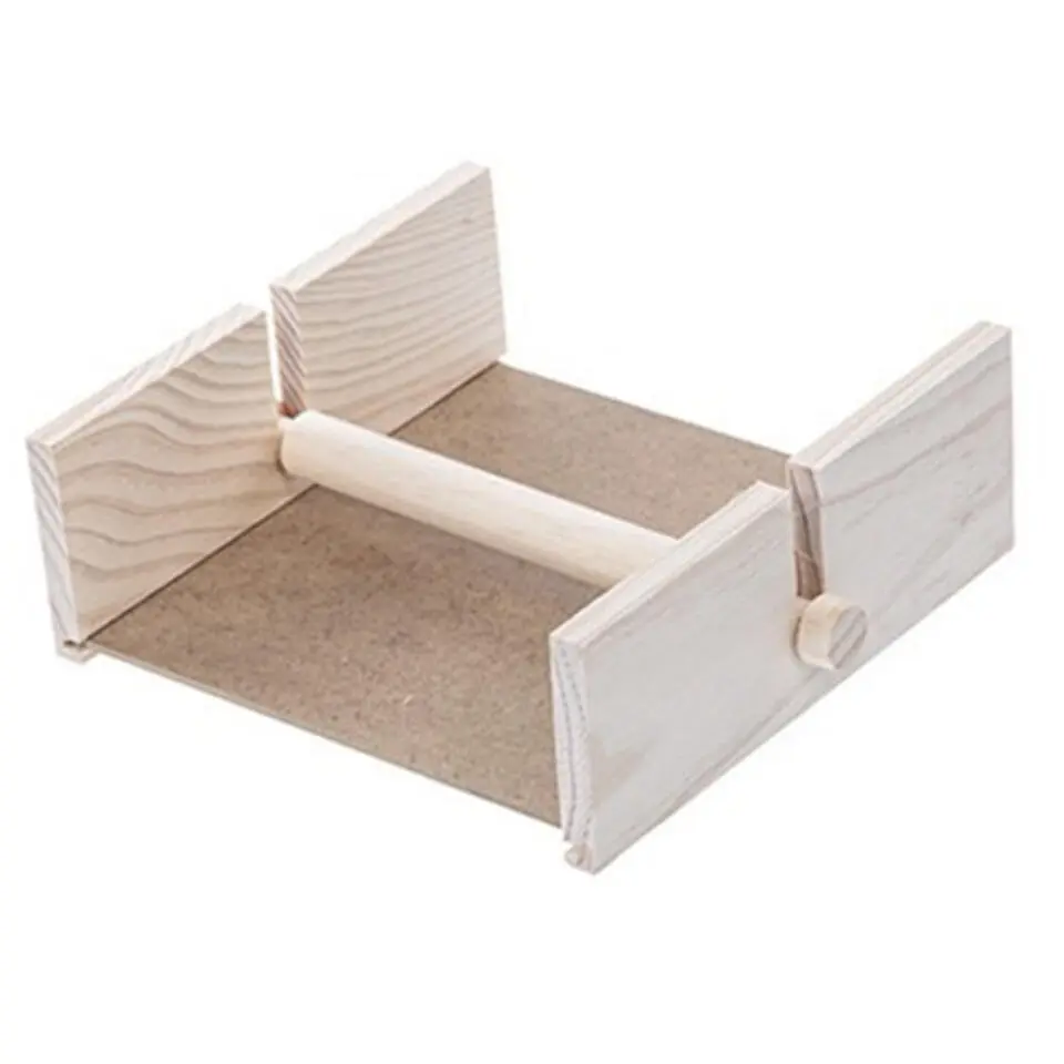 CM Servettenhouder - hout - naturel - 21 x 19 x 7 cm