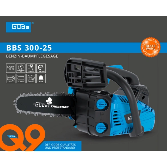Benzin-Kettensäge »BBS 300-25«, Hubraum: 25,4 cm³, Schnittlänge: 30,5 cm, blau/schwarz