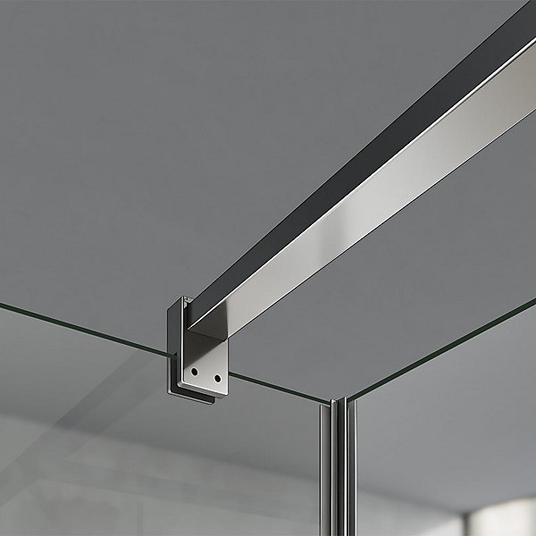 GRAND VERRE Barre de maintien 90 cm recoupable pour porte et paroi de douche en alu chromé