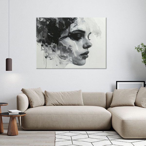 Nowoczesny obraz na płótnie canvas, Abstrakcyjny portret kobiety 30x20