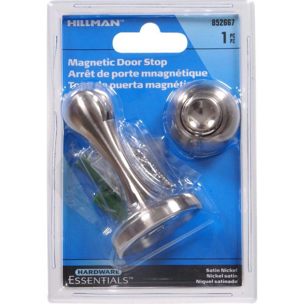Hillman 852667 Interior Magnetic Door Stop, Satin Nickel
