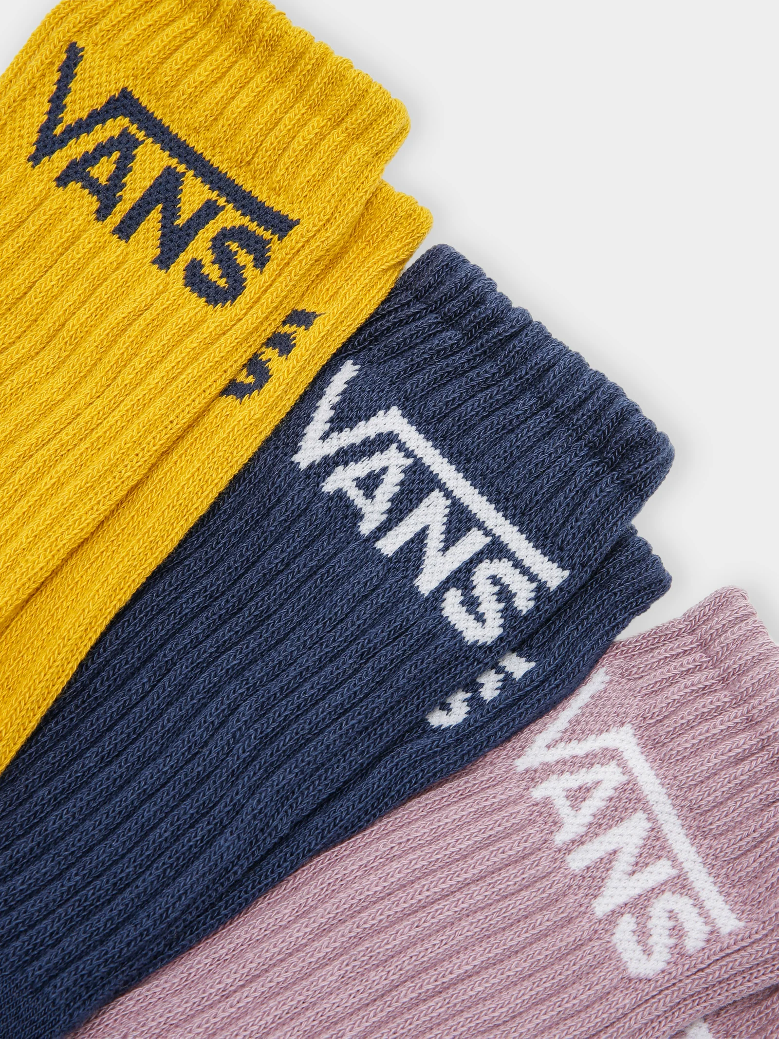 3 Pairs of Classic Crew Socks (Size 6.5-9)