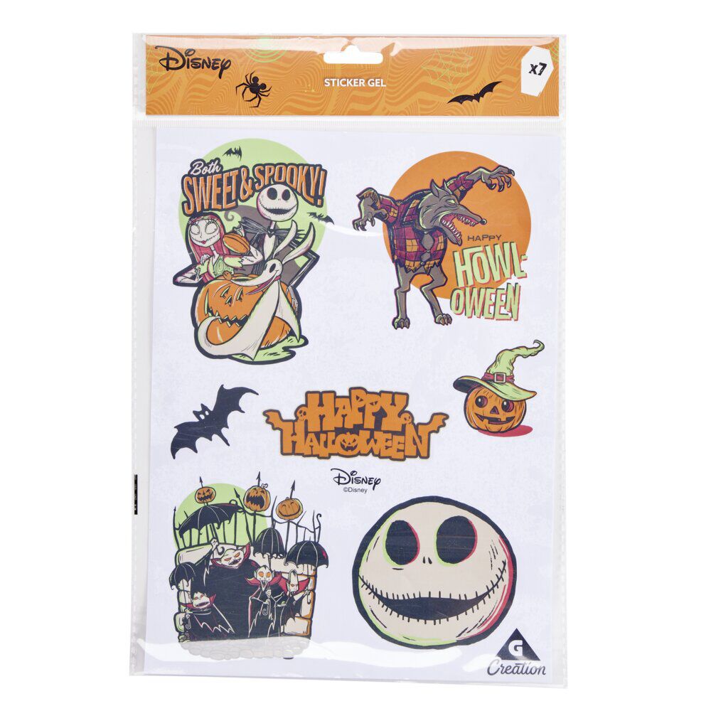 Stickers fenêtre Halloween Diney Mr Jack Skellington 7 pièces