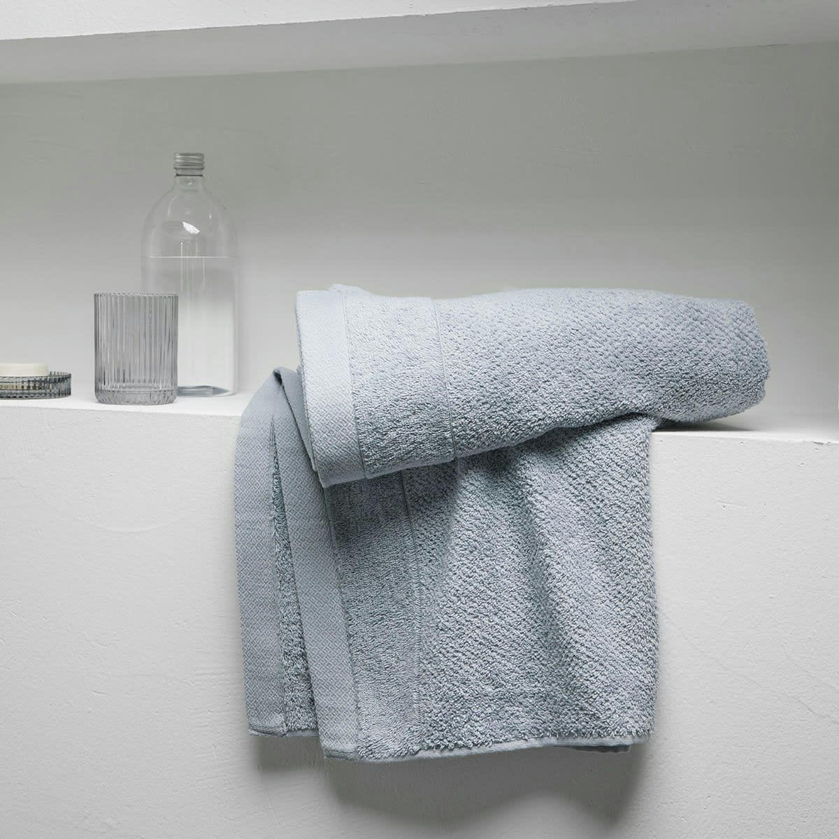 BIO ORGANIC - Drap de bain uni en Coton Gris 70x130 cm