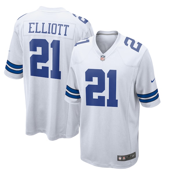 Ezekiel Elliott Dallas Cowboys Nike Team Game Jersey - White/Navy