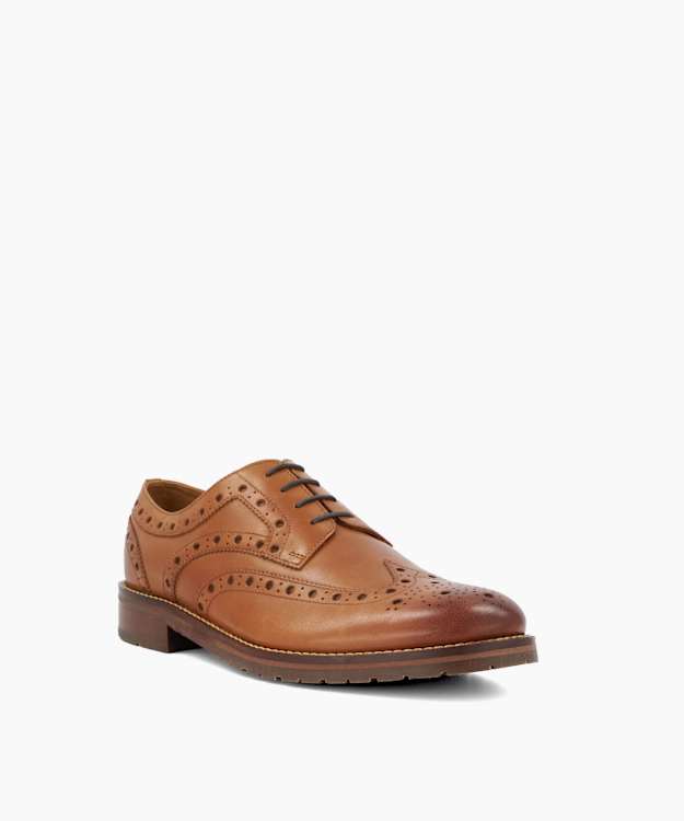 Simbar Tan - Leather Brogue Shoes