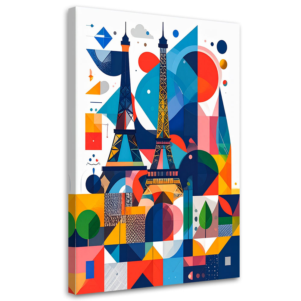 Obraz do salonu kuchni biura, Paryż Wieża Eiffla w stylu Bauhaus 20x30