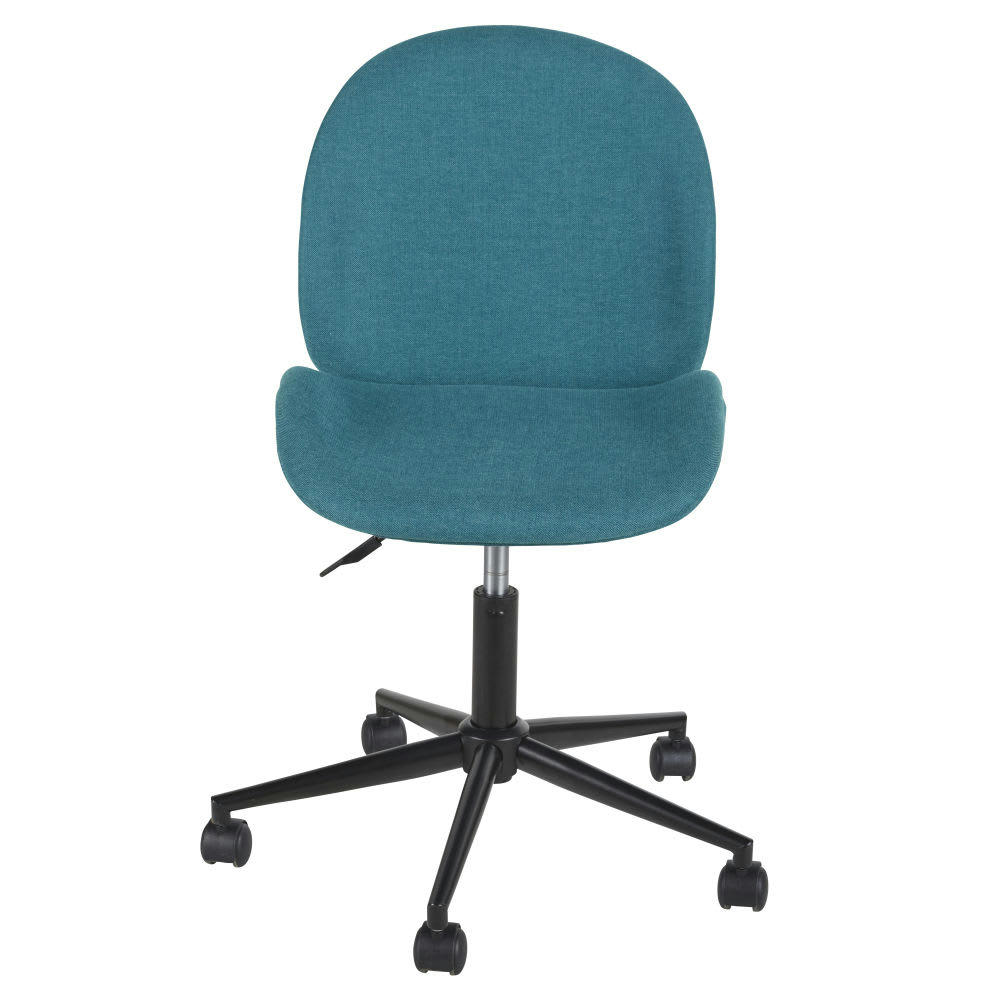 Tampico - Chaise de bureau enfant réglable à roulettes bleu canard
