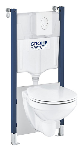 Pack WC suspendu blanc Grohe Solido Baufirst