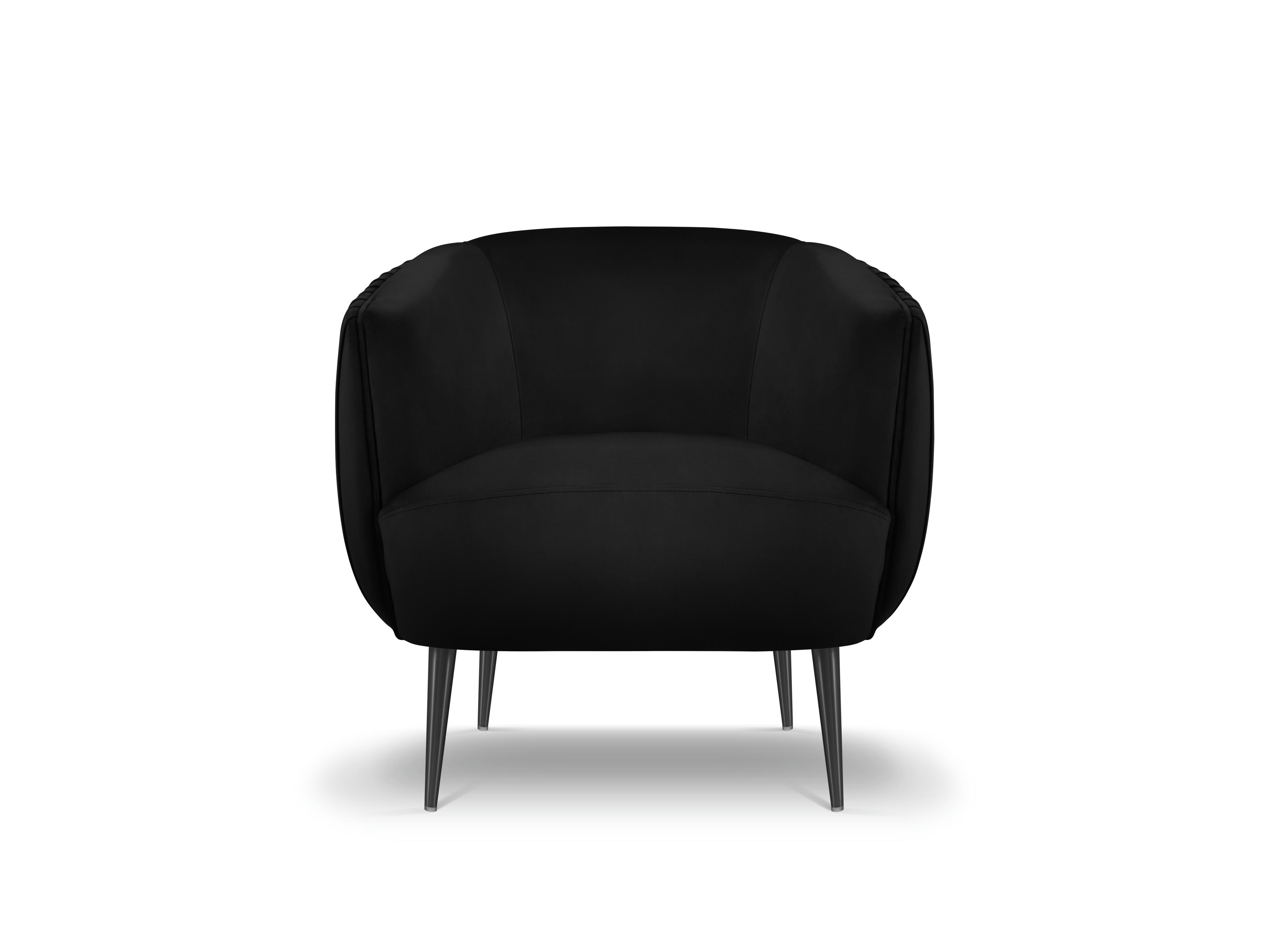 MOSS - Fauteuil en velours noir