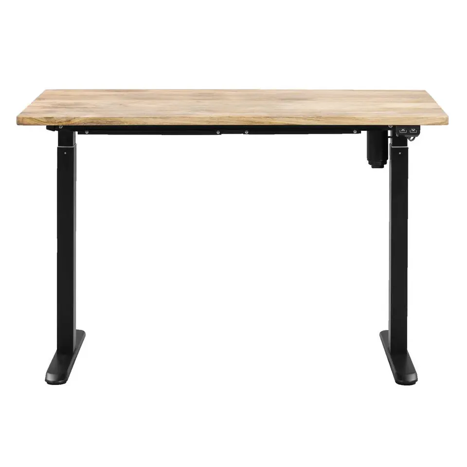 Bureau Homeworx zit/sta elektrisch verstelbaar �?mangohout/zwart - 75/118x120x70 cm