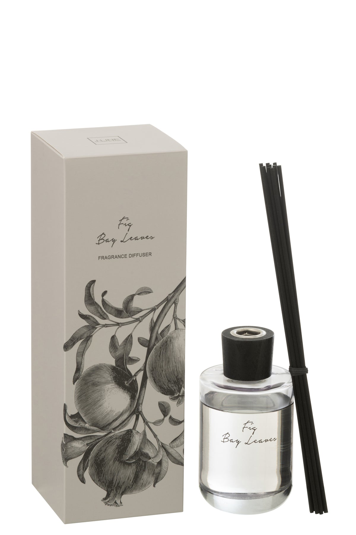 J-Line geurstokjes Walk in the Woods - Vijgen Bessen Bladeren - zwart - 180 ml