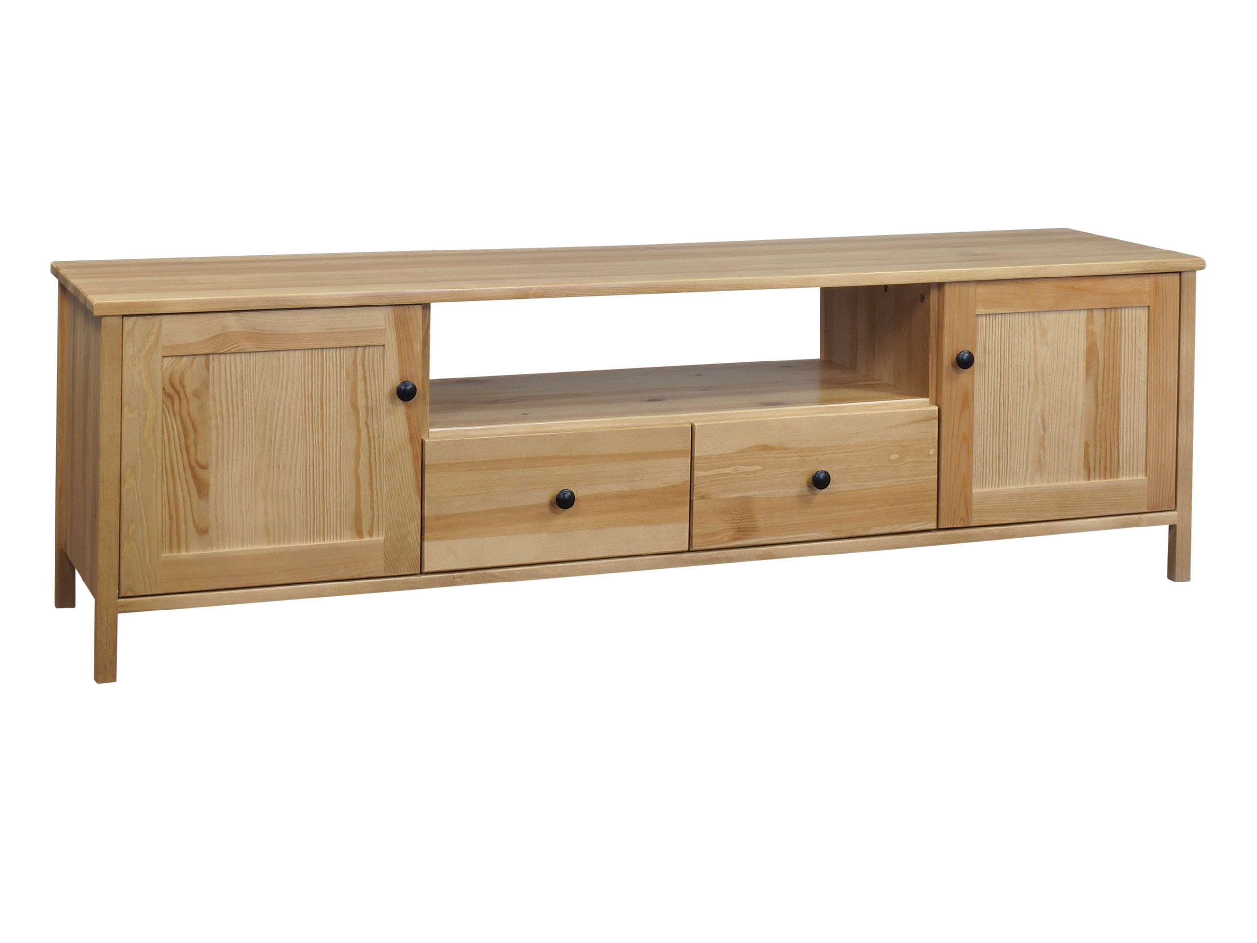 Szafka RTV Prestige 180 cm drewniana, szuflady i drzwiczki, kolor dębowy