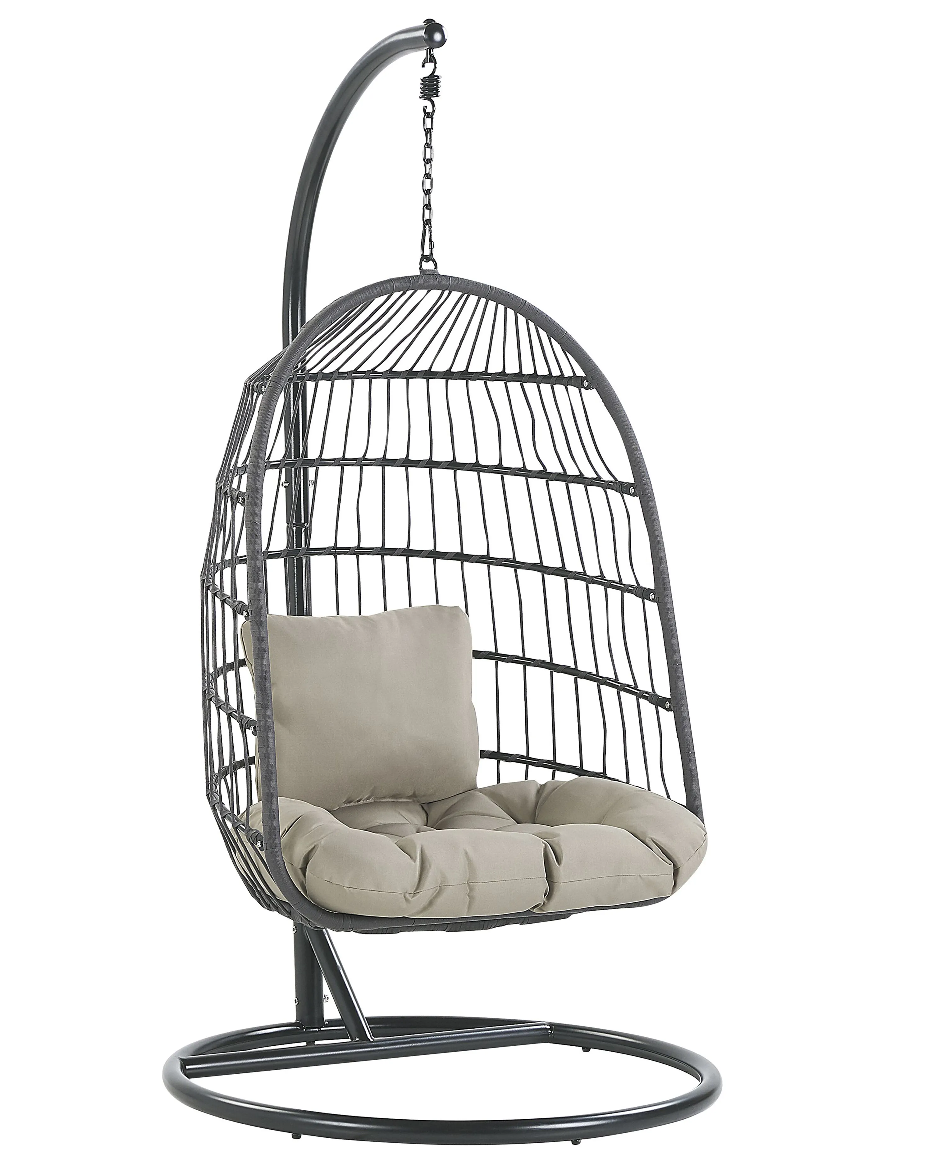 Hanging Chair with Stand ALLERA Metal Black