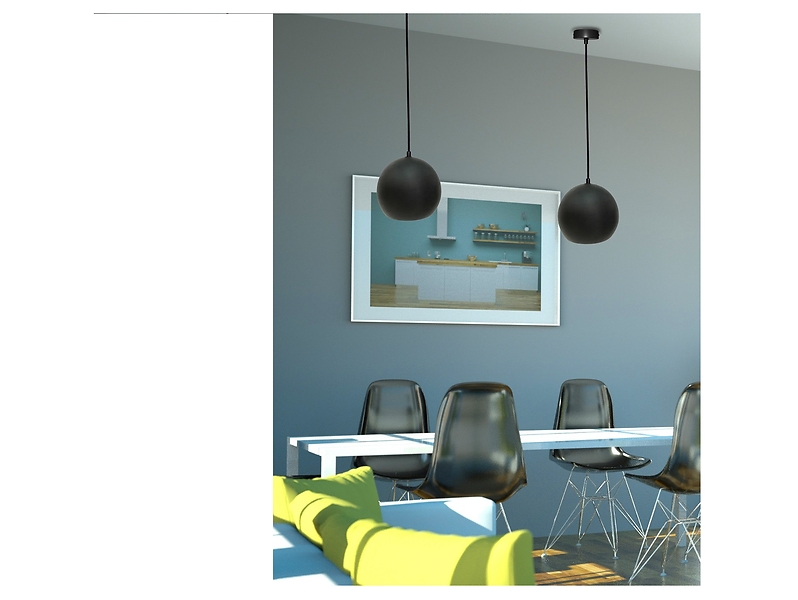 Lampa wisząca Flen II metalowa czarna