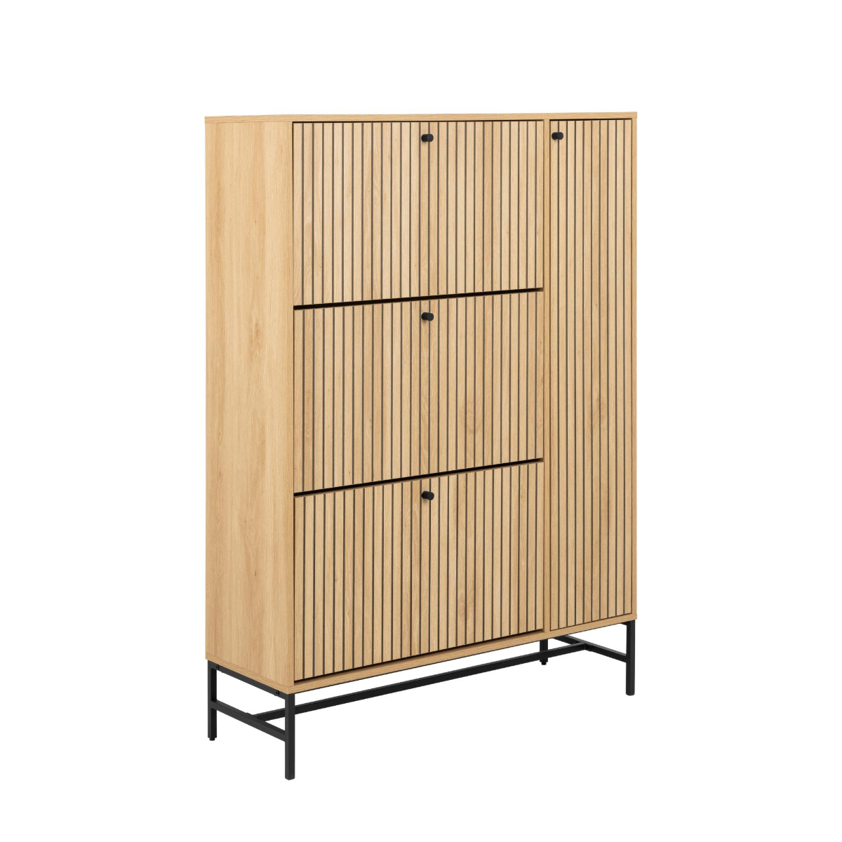 Rebellenclub Schoenenkast Risley - 99 x 140 cm - Licht Eiken