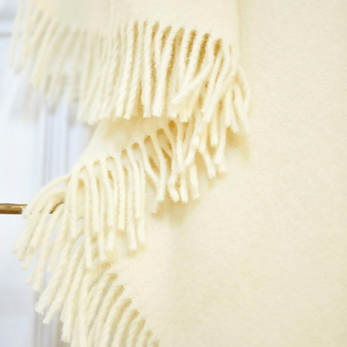 PLENITUDE - Plaid laine plénitude ivoire 130x200 cm