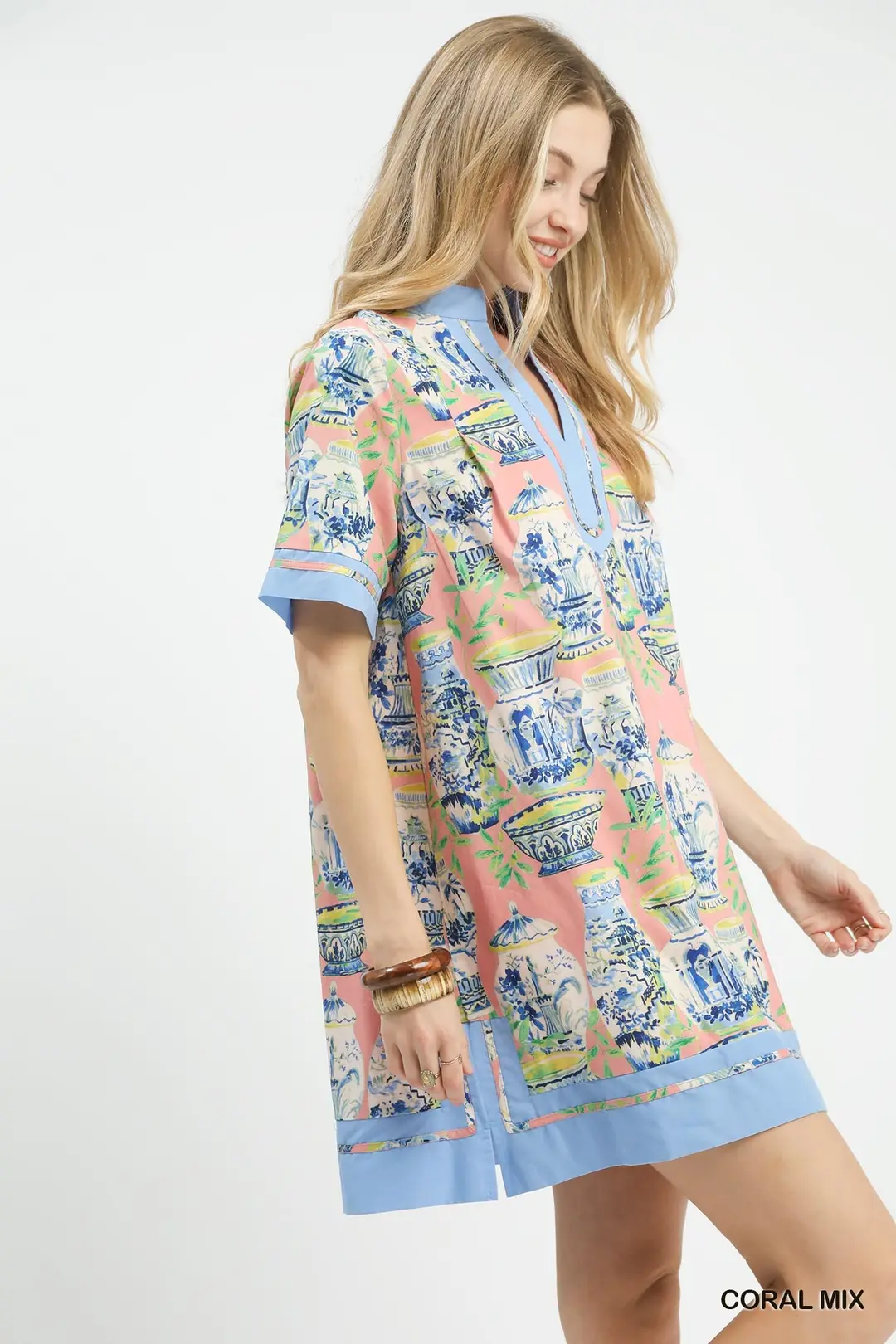 Mix Abstract Print Mini Dress