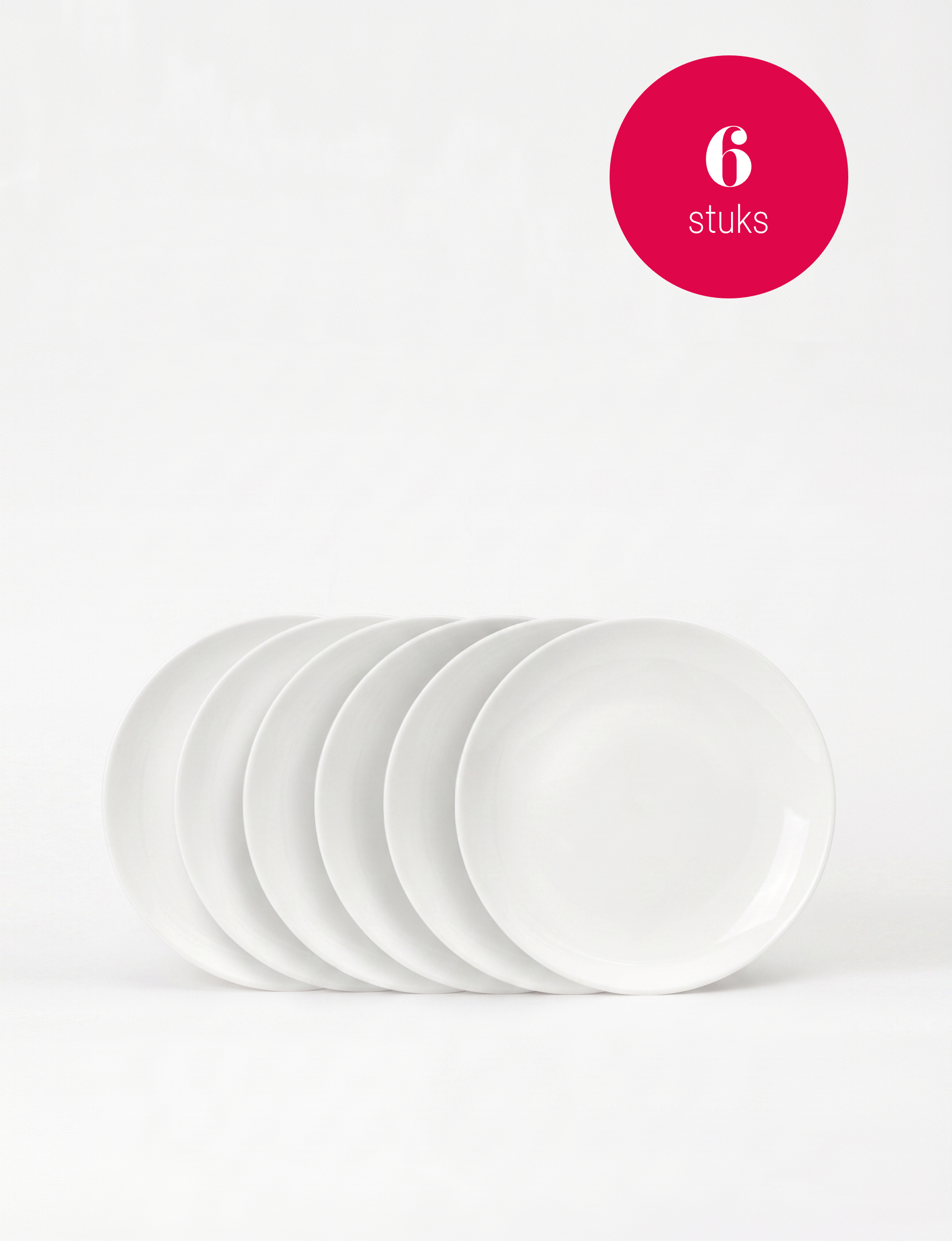 vtwonen - Borden - Wit - 15 cm - Set van 6