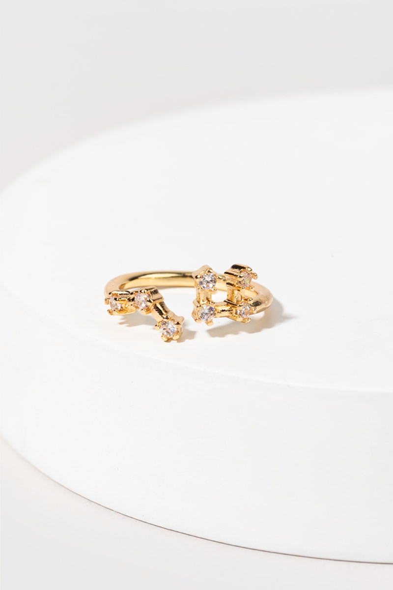 Zodiac Constellation CZ Ring
