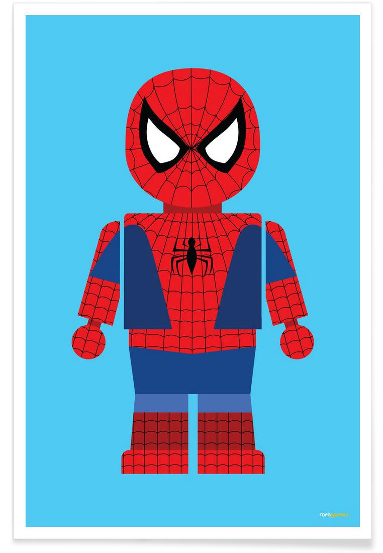 SPIDERMAN TOY - Affiche bleu & rouge
