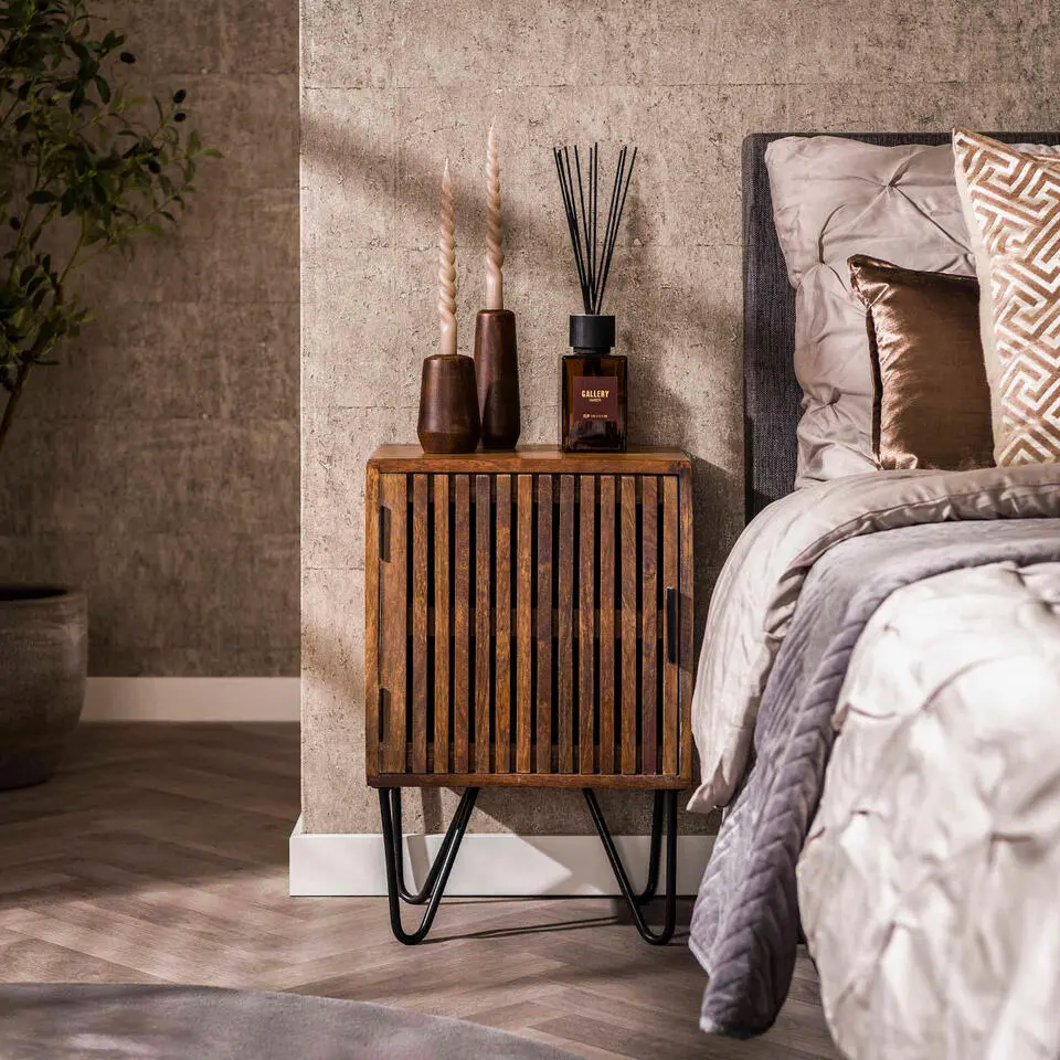 Fraaai - Odila nachtkastje mangohout set van 2