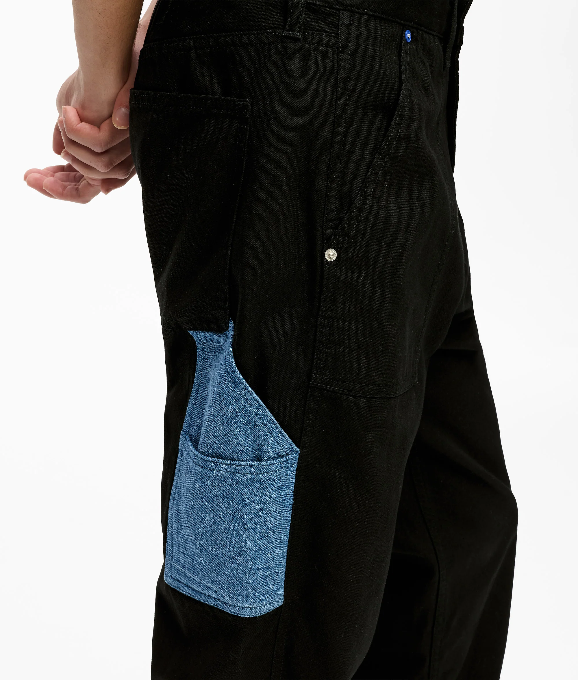 Pantalon charpentier avec poches en denim