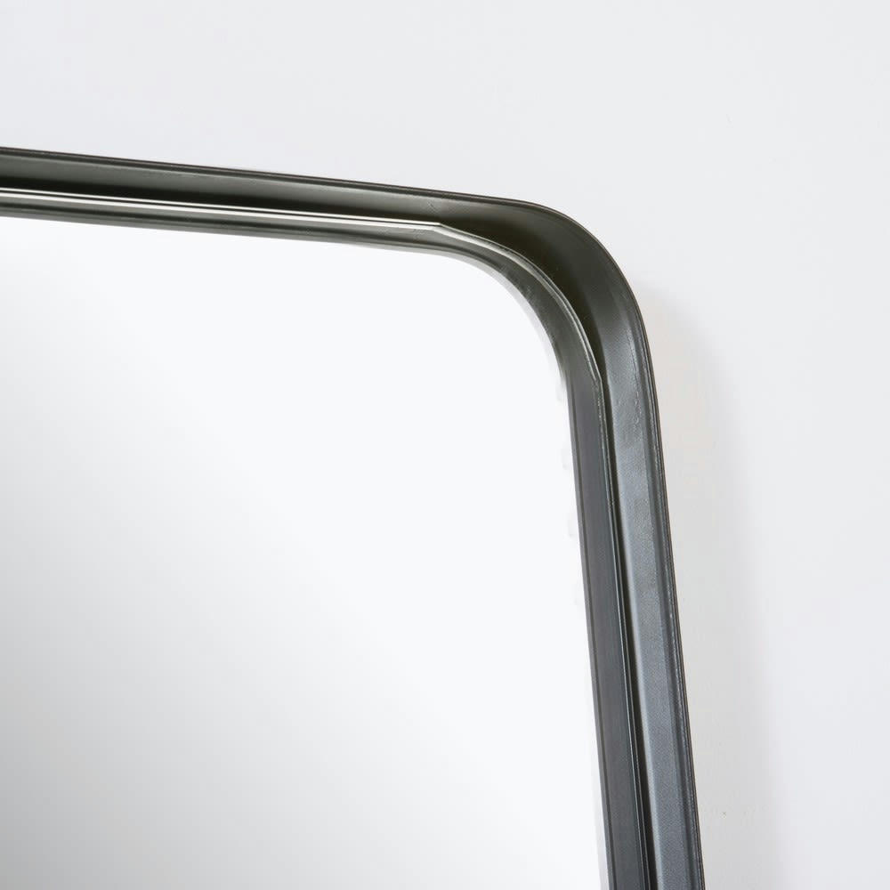Matthew - Grand miroir rectangulaire en métal noir 165x100