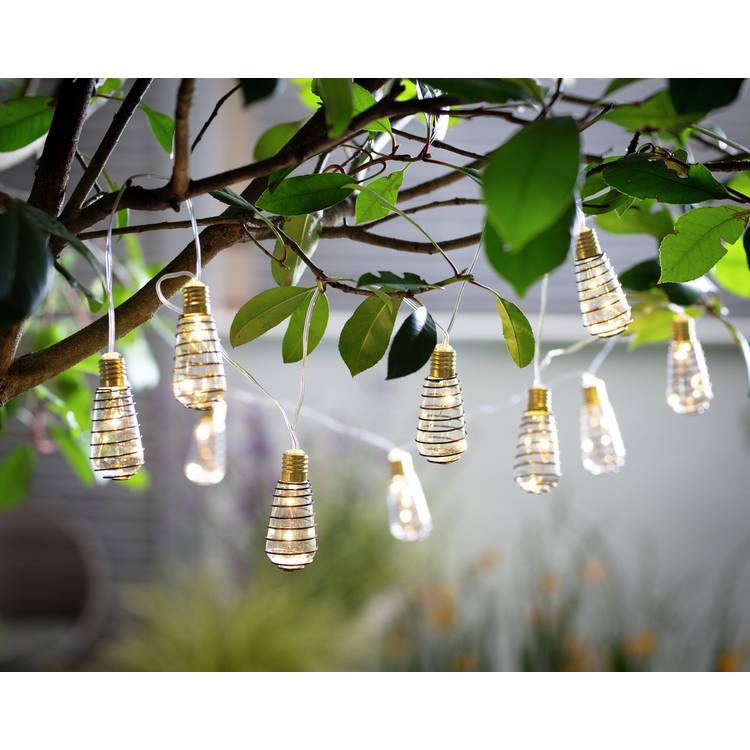 Habitat 10 Warm White Wire Wrap Bulb Solar String Lights