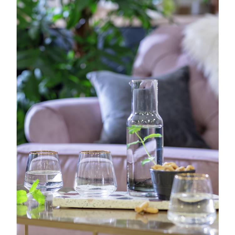 Habitat Set of 4 Gold Rim Tumbler