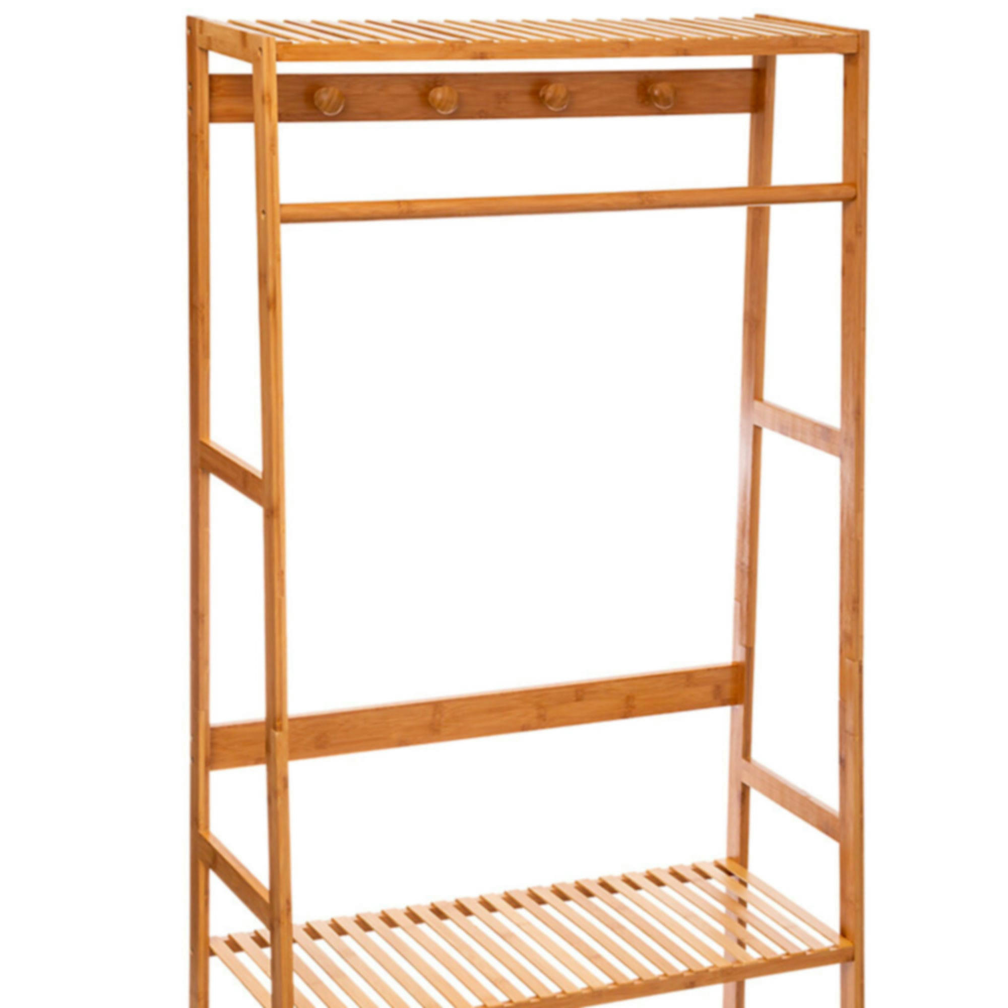 - Portant vêtements en bambou - 80x34x170.5cm