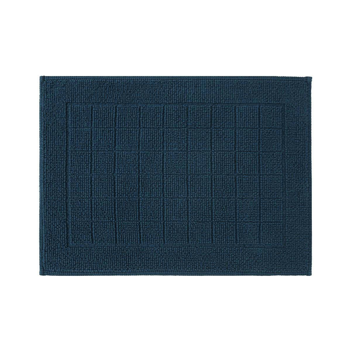 PONTON - Tapis de bain en  coton bleu 60 x 90 cm