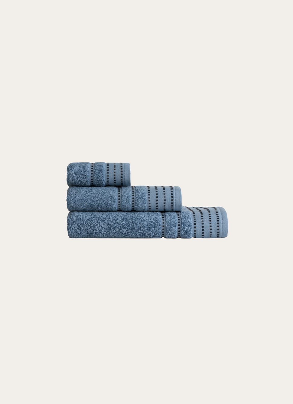 SERVIETTE INVITÉ EN COTON DÉTAILS POINTS BLEU