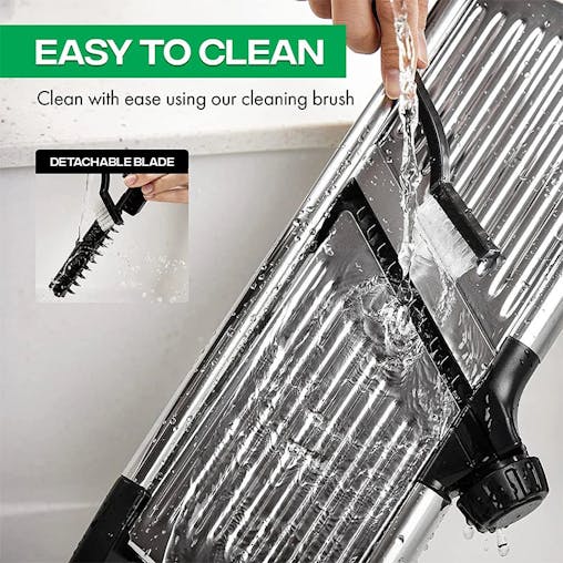 NNEOBA Adjustable Slicer Stainless Steel Vegetable Cutter Chopper Black