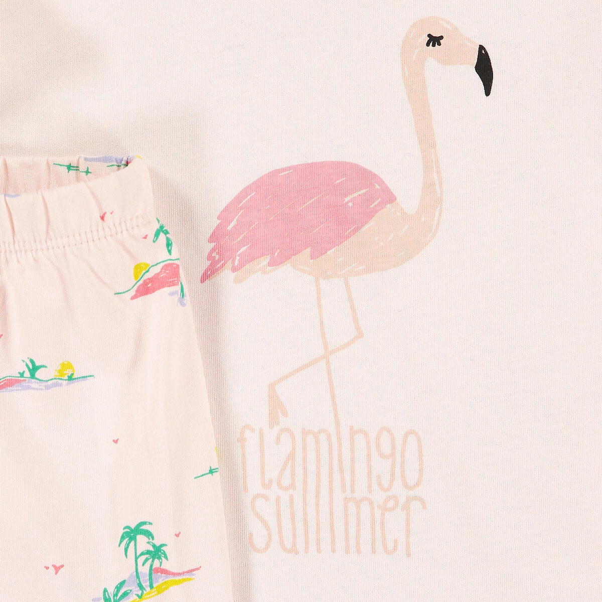 Pyjashort imprimé flamant rose