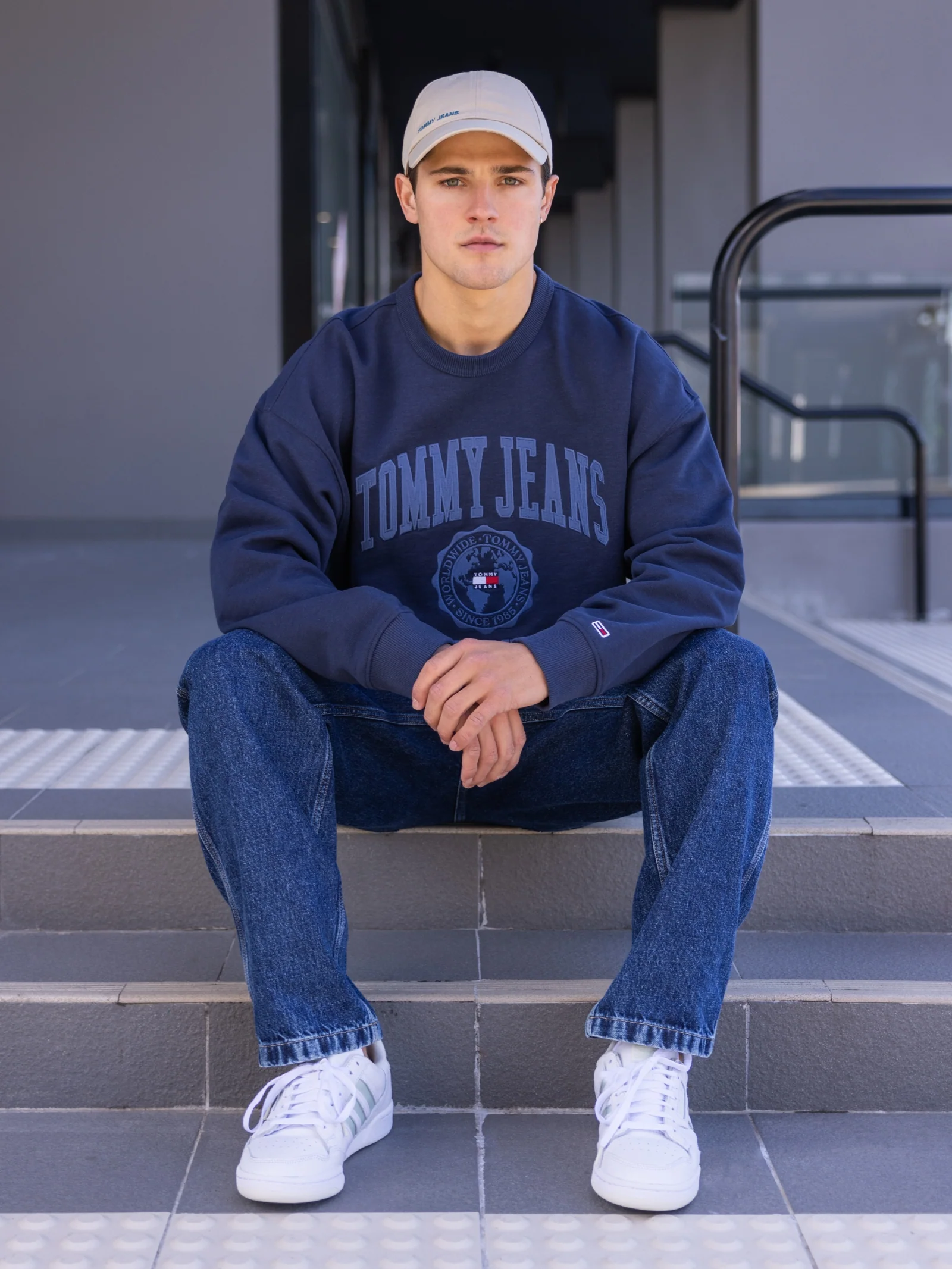 College Logo Reverse Slub Sweatshirt