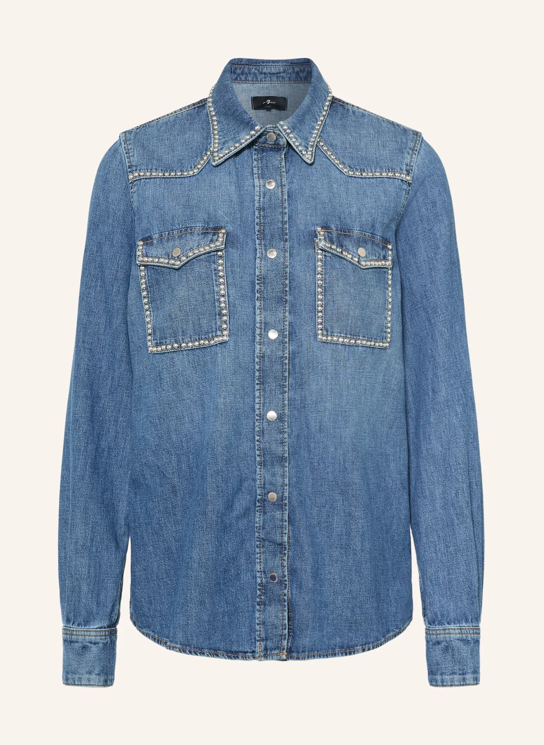 7 for all mankind Jeanshemd mit Nieten