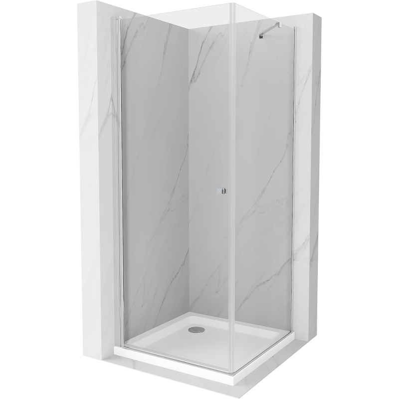 Kabina prysznicowa z brodzikiem Mexen uchylna Pretoria 80x80 transparent