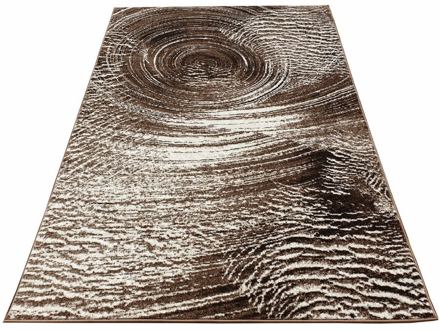 Dywan 140x190 Lisbona 255 brąz modny do salonu pokoju solidny praktyczny