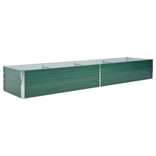 NNEVL Garden Raised Bed Galvanised Steel 320x80x45 cm Green