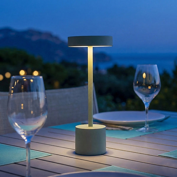 Lampe de table sans fil ROBY Vert H30cm