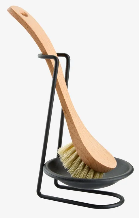 Opvaskebørsteholder ARNT Ø11xH18 cm sort rustfrit stål