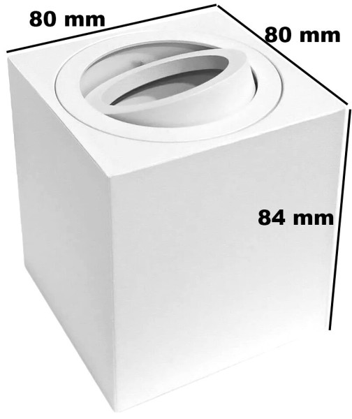 Spot kwadratowy biały MODUS 1xGU10x10W wym:8,4x8x8cm IP20 IdeaLED