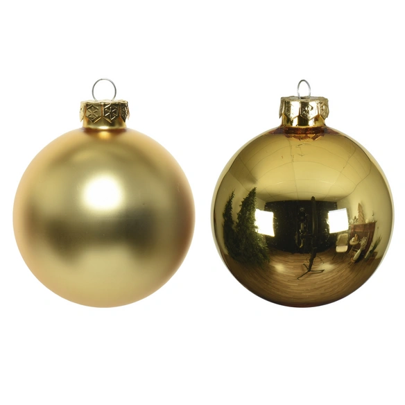 Weihnachtskugeln, D.8 cm hell gold